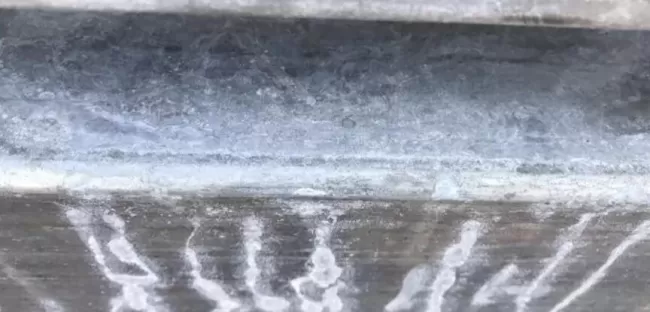 Zinc hydroxide on the surface